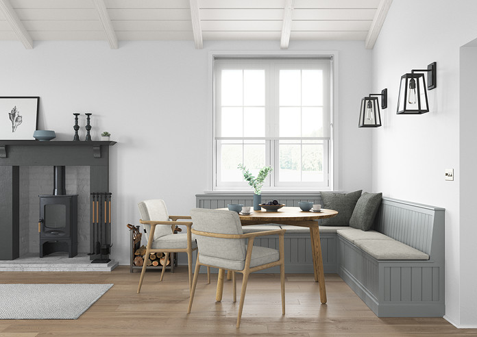 Crystalline Voile, Cream - Motorised Roller Blind - Image 5